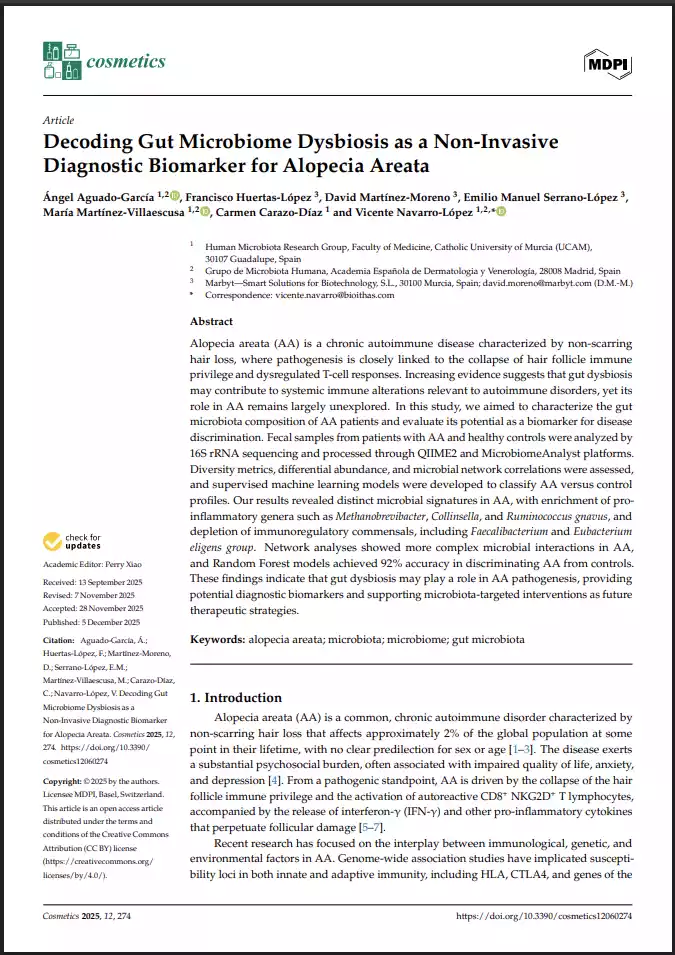 Decoding Gut Microbiome Dysbiosis as a Non-Invasive Diagnostic Biomarker for Alopecia Areata