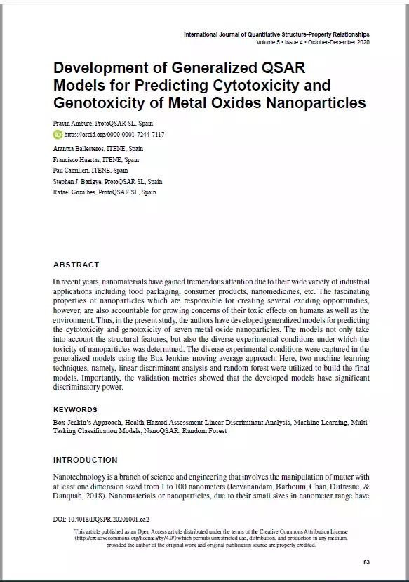 Development of Generalized QSAR Models for Predicting Cytotoxicity and Genotoxicity of Metal Oxides Nanoparticles